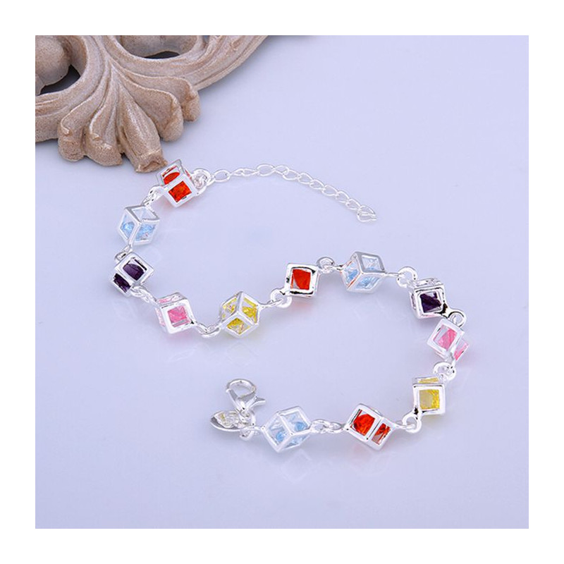 Vacker Armlänk/Fotlänk with färgade stenar