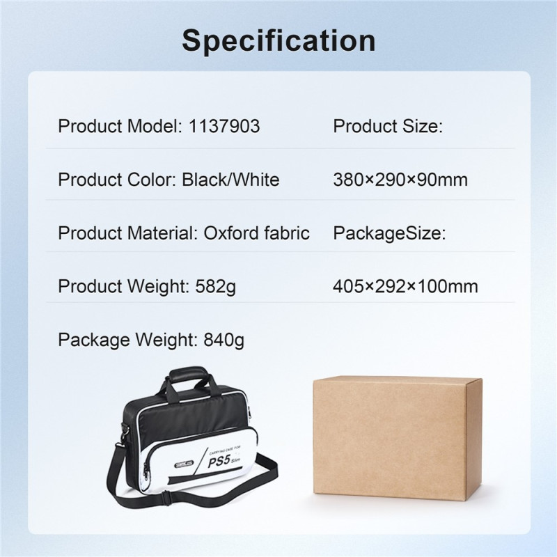 STARTRC GAMES For Sony PS5 Slim Game Console Storage Case Bag