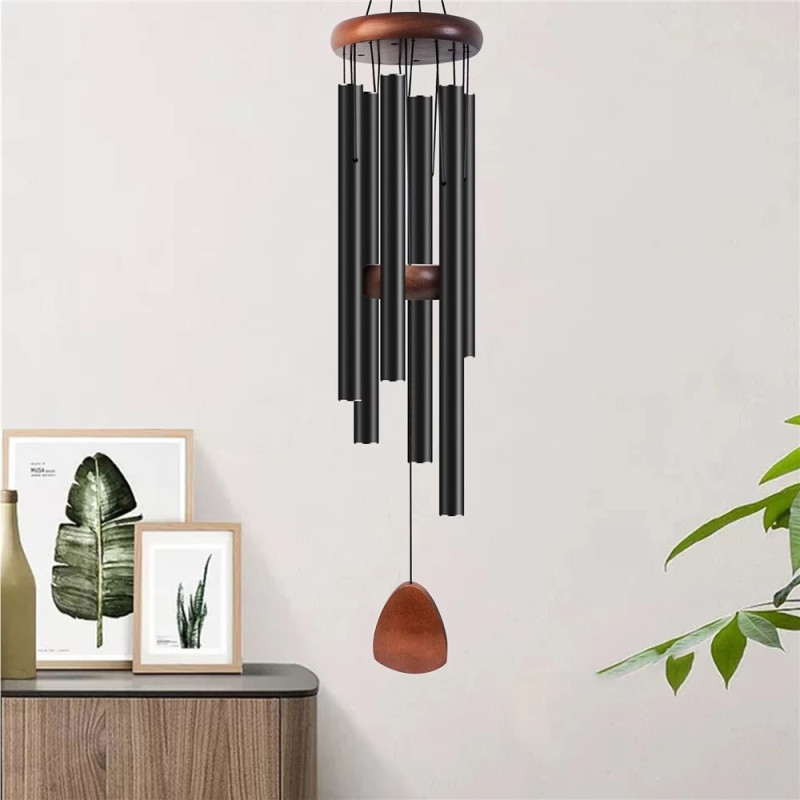 37 Inch 6 Tube Wind Chimes Metal Hanging Ornaments for Garden Home Decor