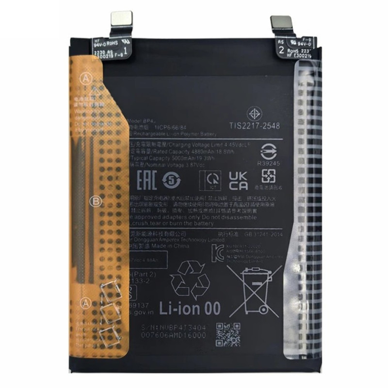 Battery For Xiaomi Redmi Note 12 Pro+ 5G 3.87V 4880mAh BP4J