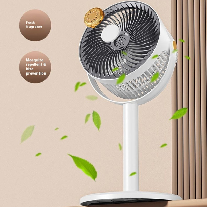 Fan Retractable USB Desk Floor Adjustable Height 5 Speeds Large Airflow