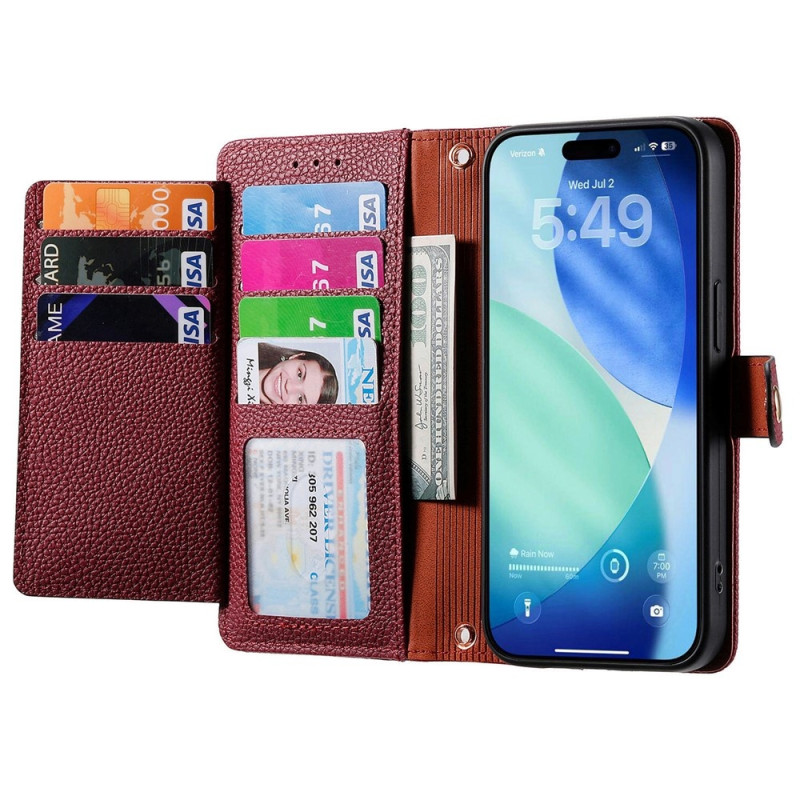 For iPhone Air Cover RFID-blokering Lynlåslomme Tegnebogsetui med Rem