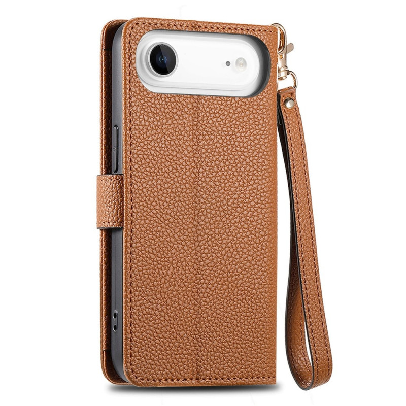 For iPhone Air Deksel RFID-blokkering Glidelåslomme Lommebokdeksel med Stropp