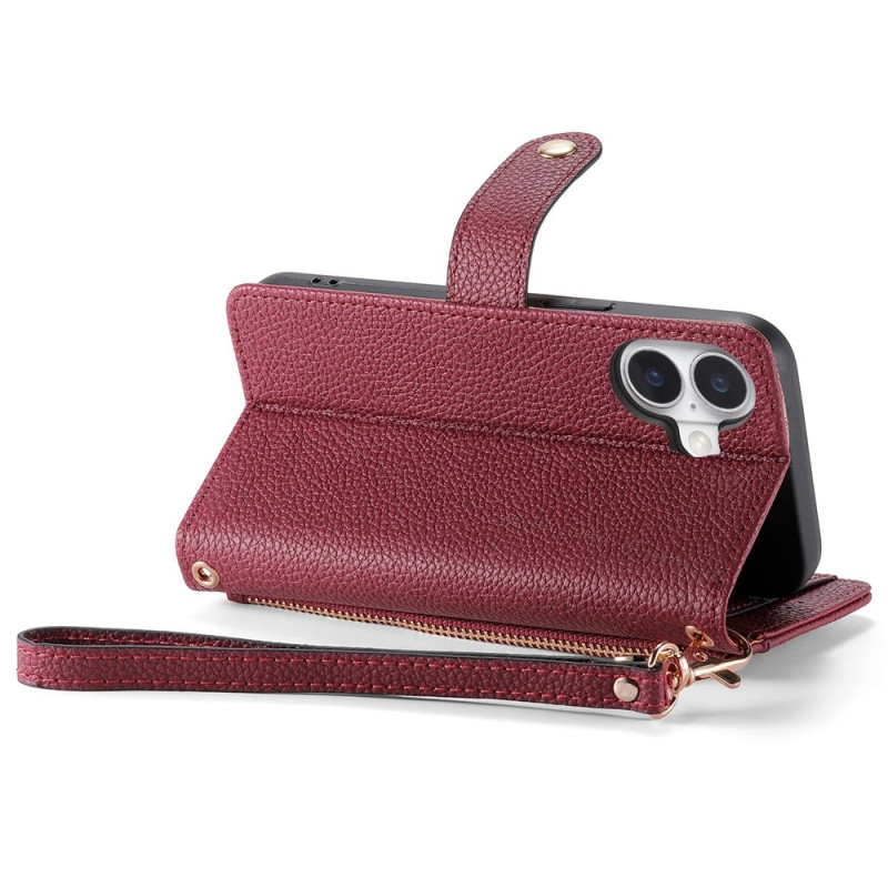 For iPhone 17 Cover RFID-blokering Lynlåslomme Tegnebogsetui med Rem