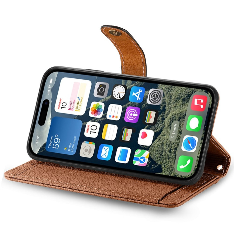 For iPhone 17 Cover RFID-blokering Lynlåslomme Tegnebogsetui med Rem