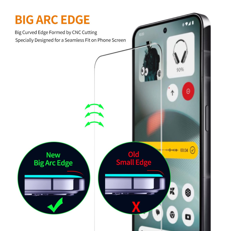 ENKAY Näytönsuoja Nothing Phone (3a) Lite 5G 2 kpl kirkas alumiinisilikaattilasi