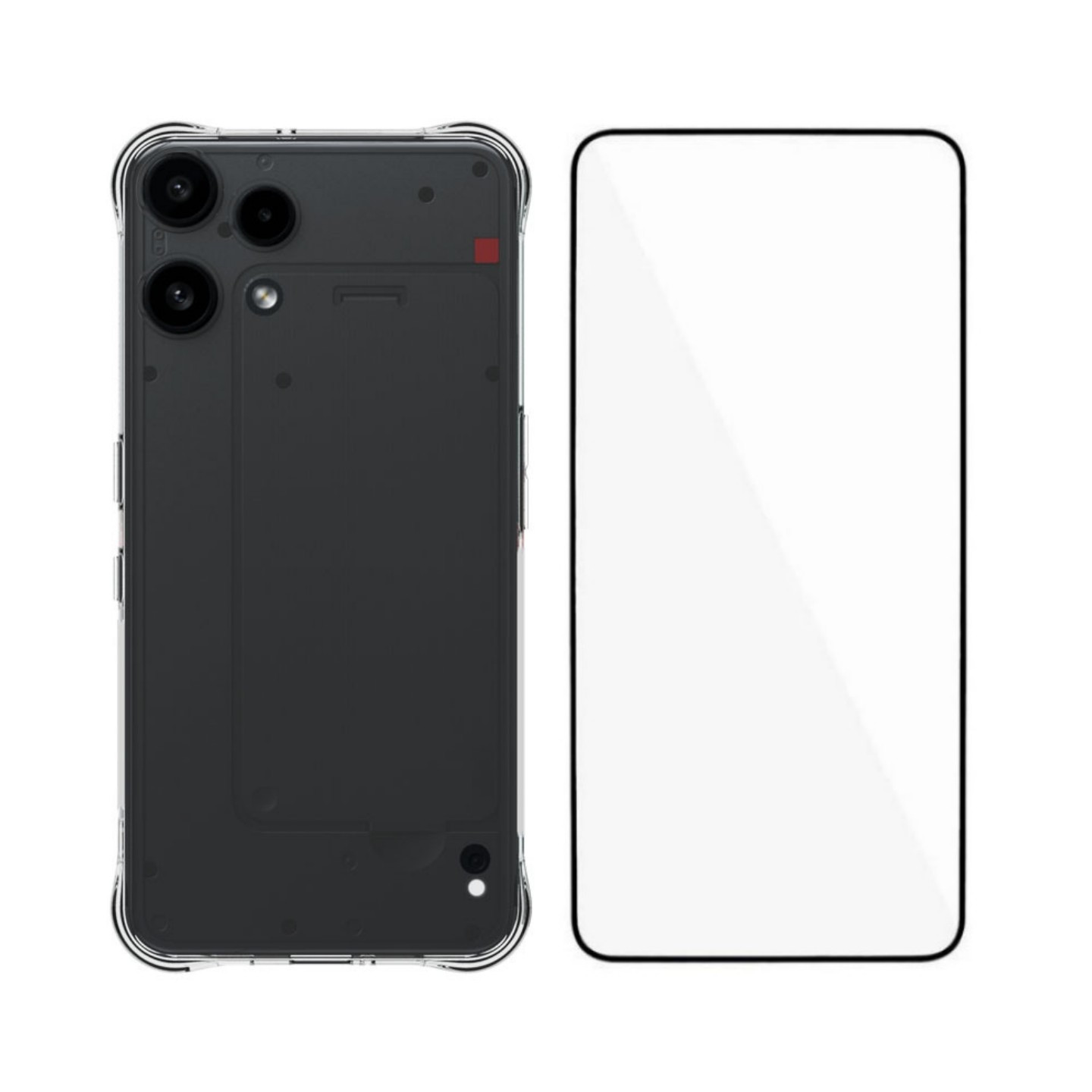 For Nothing Phone (3a) Lite 5G Case TPU Phone Cover with Tempered Glass Protector