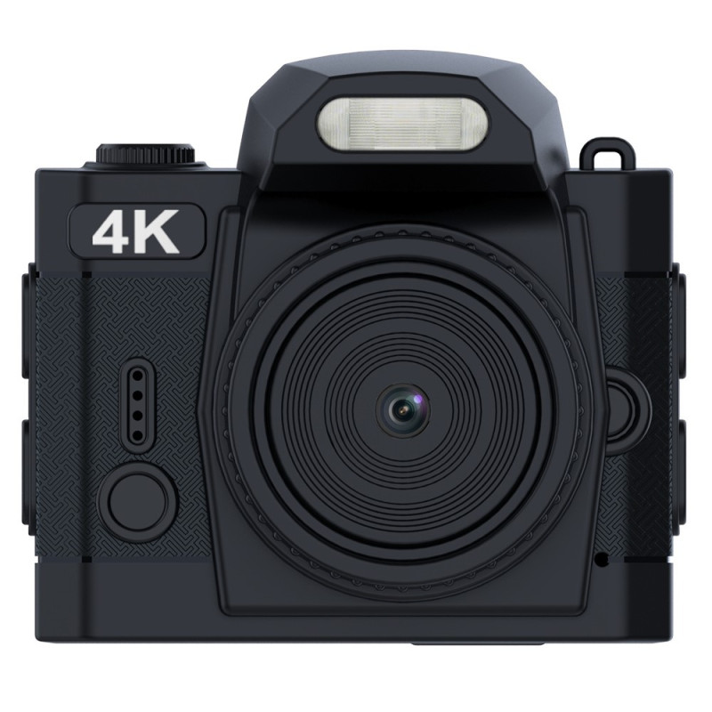 Mini digitalkamera reisekamera 4K 64MP lommevideokamera + 32GB kort + kortleser