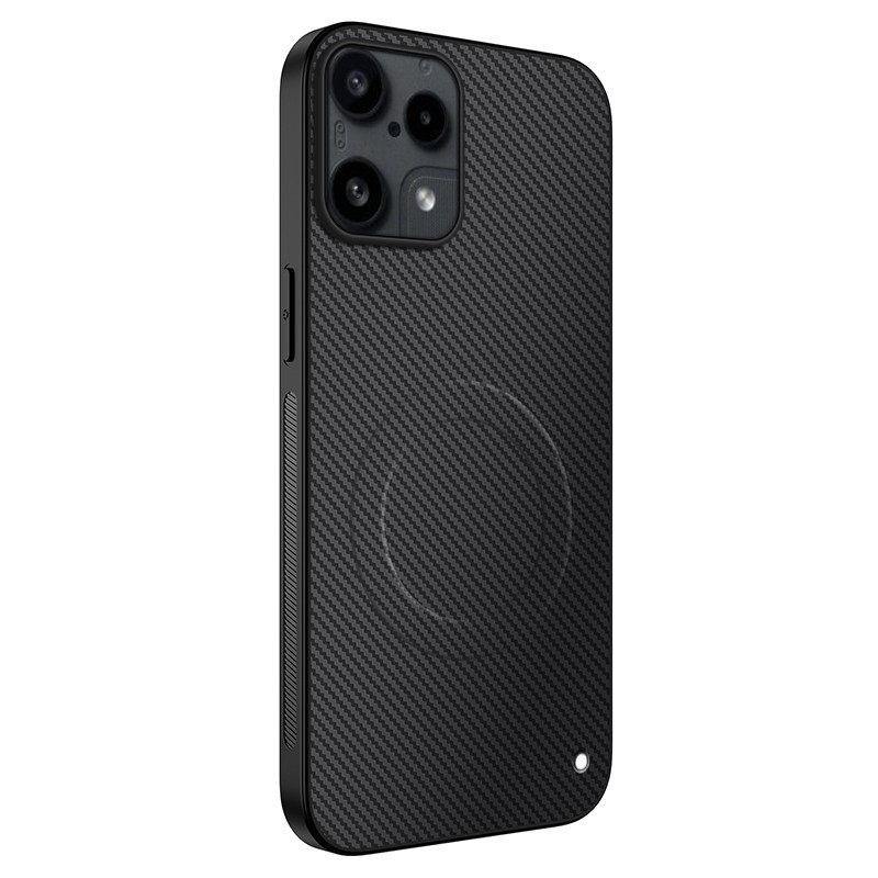 Case for Nothing Phone (3a) Lite 5G WANLONFENG TQ Series magnetic case with carbon fiber texture PC TPU large camera cutout - Bl