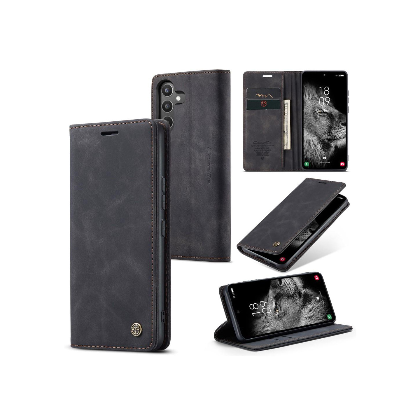 CASEME Lommebok - deksel Samsung Galaxy A34 - Svart