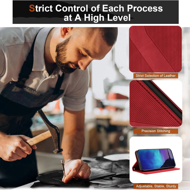 Lompakkokotelo Samsung Galaxy S25 FE tuella skin-touch tuntuma