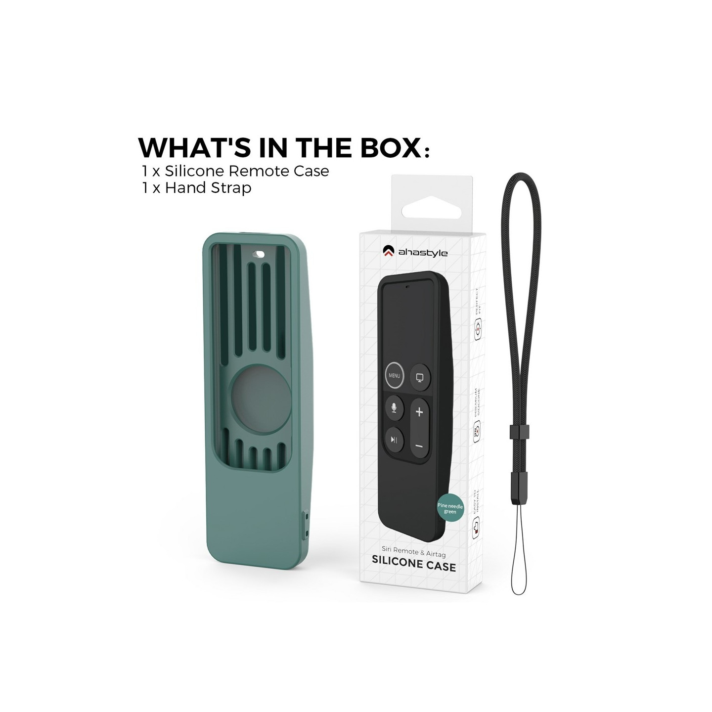 Silikoninen kotelo Apple TV 4K:lle (4. sukupolvi 5. sukupolvi) TV HD AirTag 2-in-1:lle