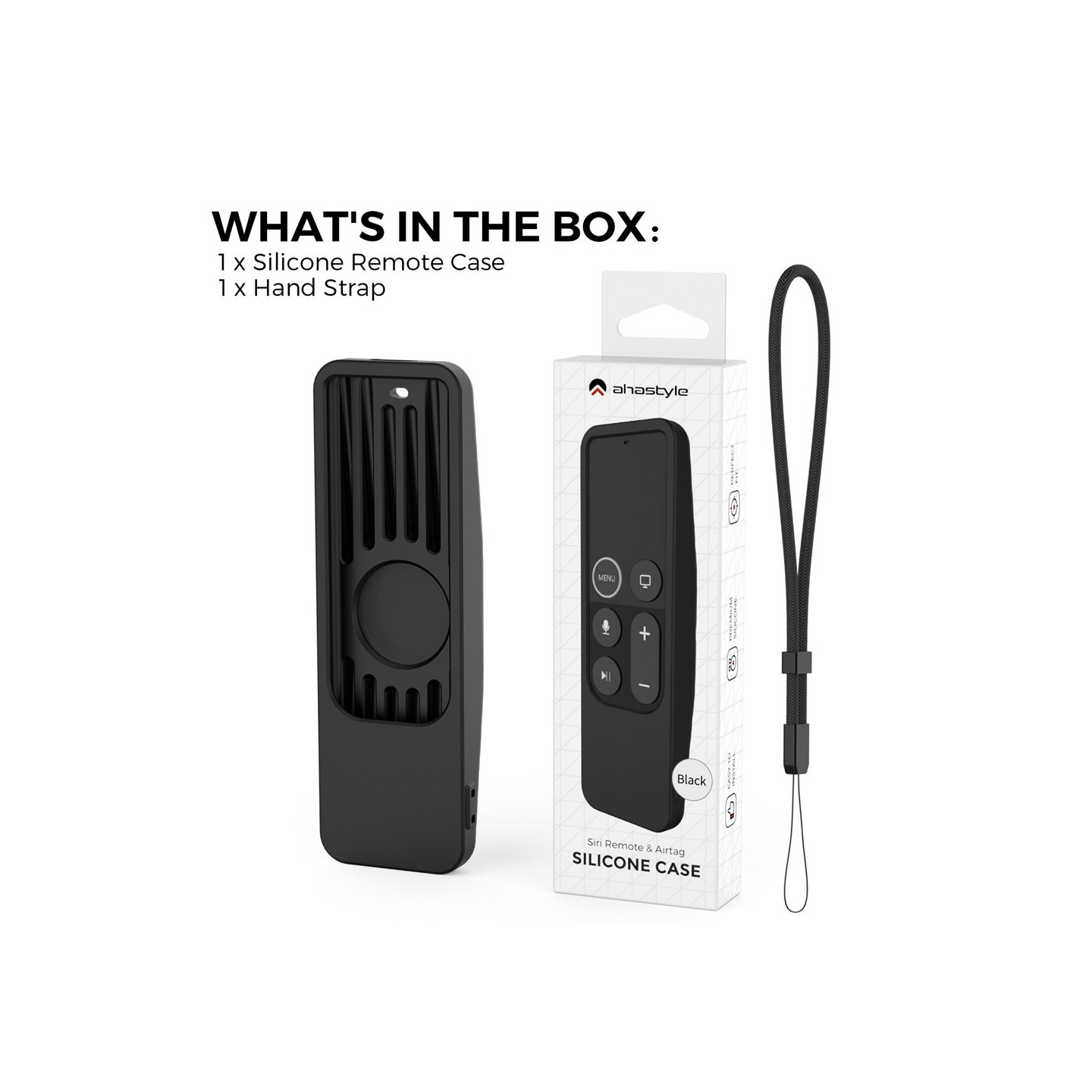 Silikondeksel til Apple TV 4K (4. generasjon, 5. generasjon) TV HD AirTag 2-i-1