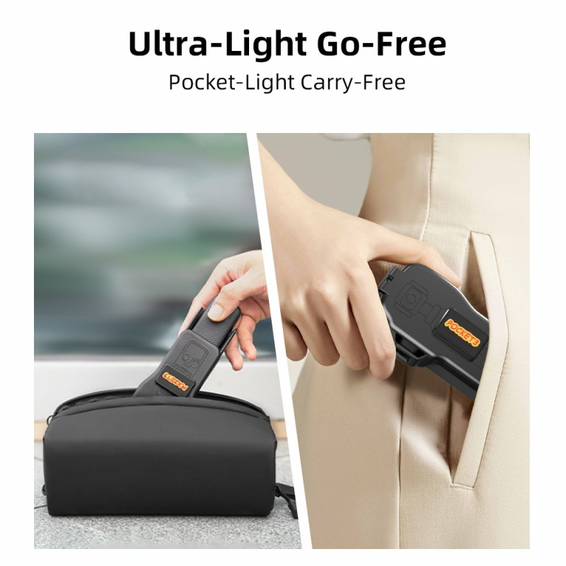 Case Cover DJI Osmo Pocket 3 Protective Case with Flip-Open Camera Cover and Strap