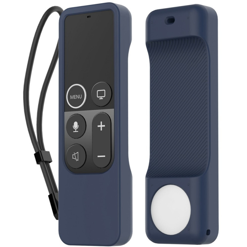 Etui til Apple TV HD Remote (4. generation) AirTag, 2-i-1 beskyttelsesetui - Blå