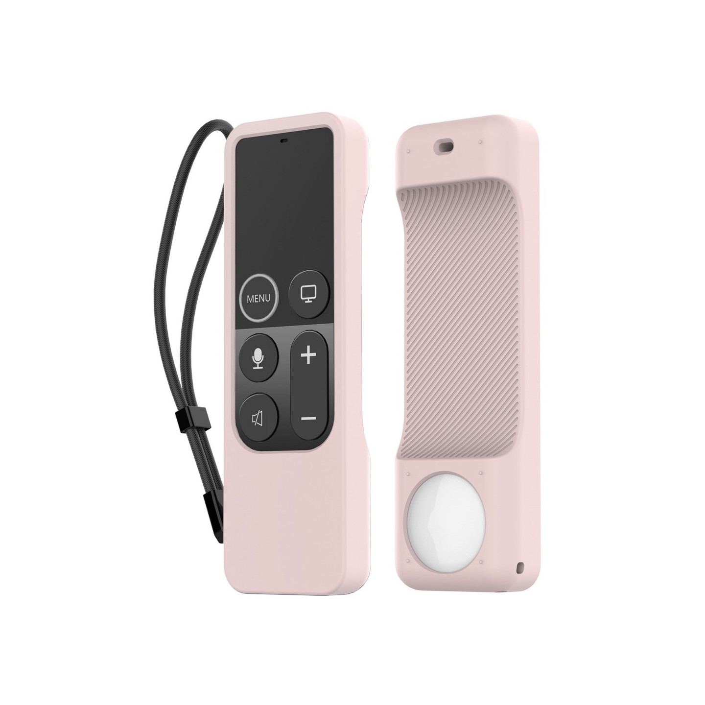 Case Cover for Apple TV HD Remote (4th Gen) AirTag, 2-in-1 Protective Case - Pink