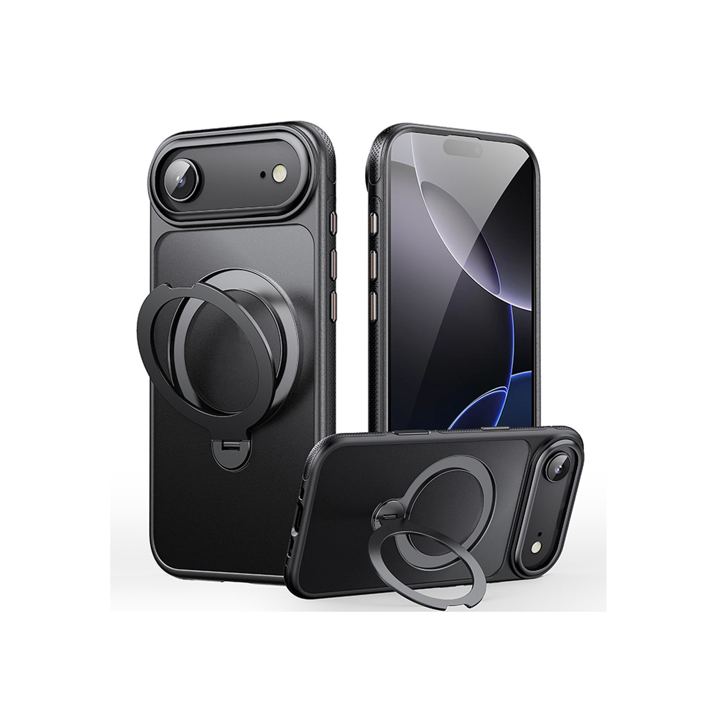 Mobildeksel til iPhone Air kompatibelt med MagSafe støtsikkert TPU PC deksel med støtte