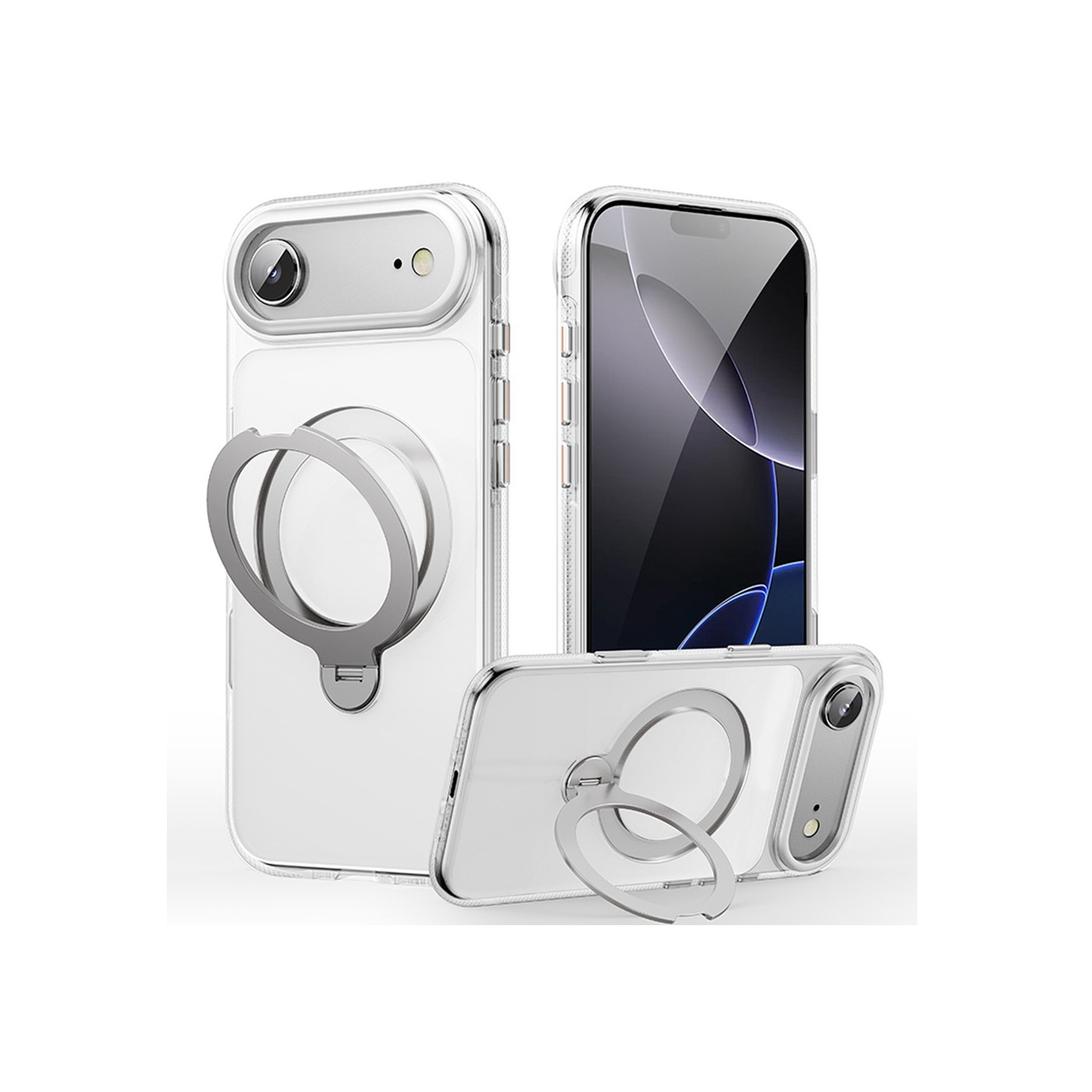 iPhone Air kuori MagSafe yhteensopiva iskunkestävä TPU PC kuori tuella