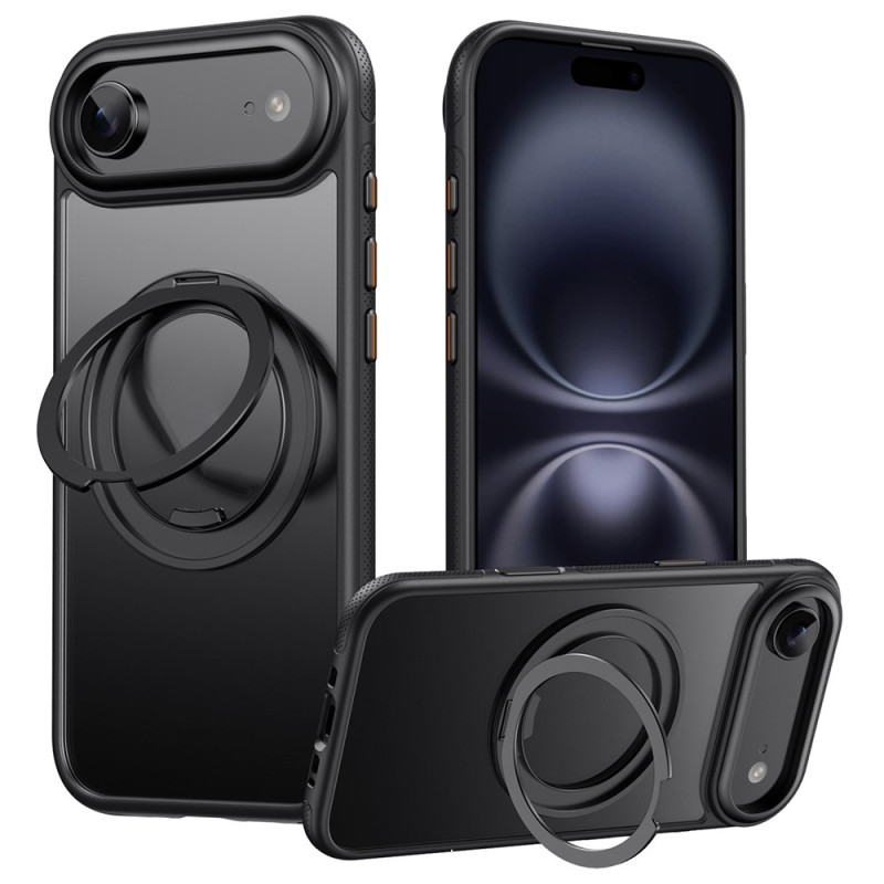 For iPhone Air case compatible with MagSafe with kickstand TPU PC back cover - Black