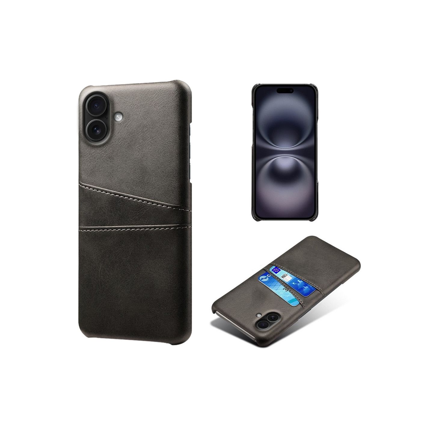 KSQ Cover med kortplads til iPhone 17 Sort