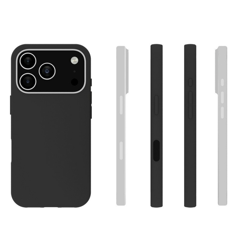 Til iPhone 17 Pro Case TPU Cover Bagside - Sort