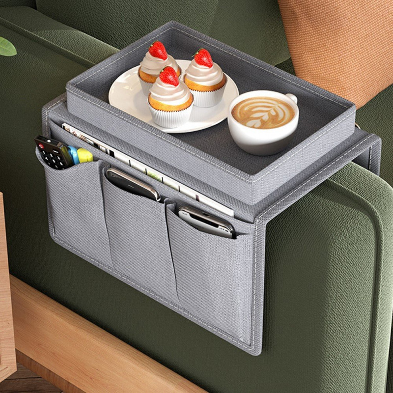 Kaukosäätimien tasku Tilaa säästävä käsinojien säilytyspussi sohvalle