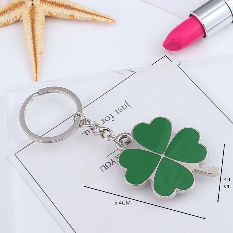 Clover Keychain Zinc Alloy Key Ring Hanging Ornament Key Chain