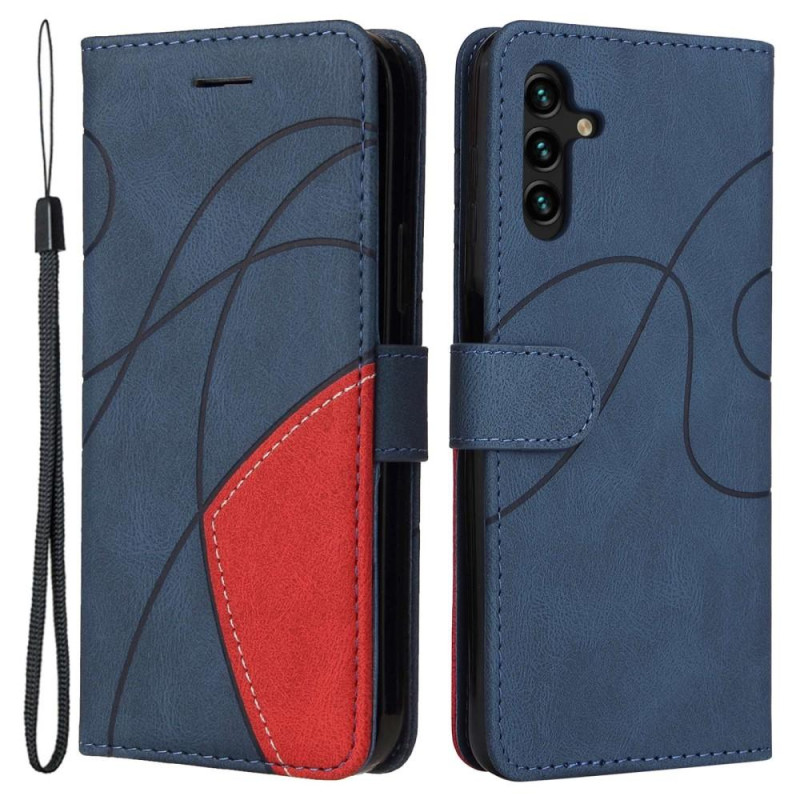 For Samsung Galaxy A14 5G KT Series - 1 Wallet Phone Case - Blue/Red