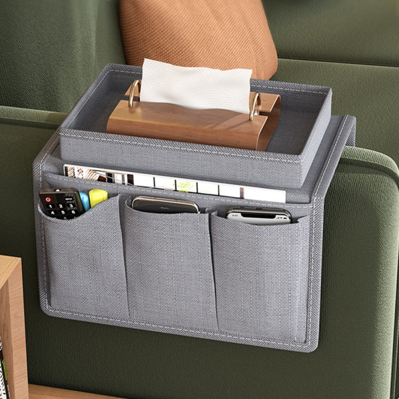 Pocket for Remote Controls Space Saving Armrest Storage Bag for Sofa