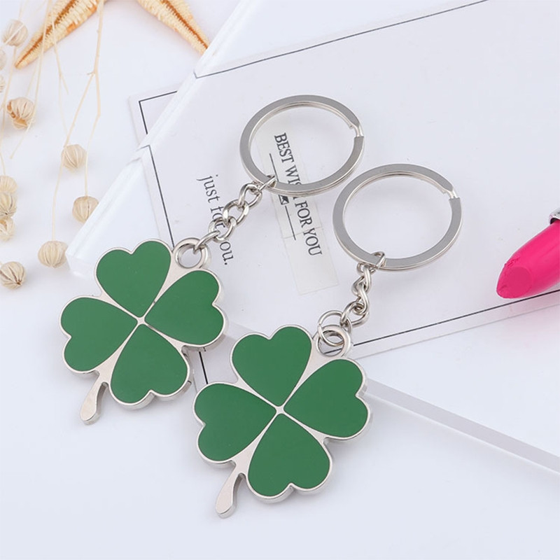 Clover Keychain Zinc Alloy Key Ring Hanging Ornament Key Chain