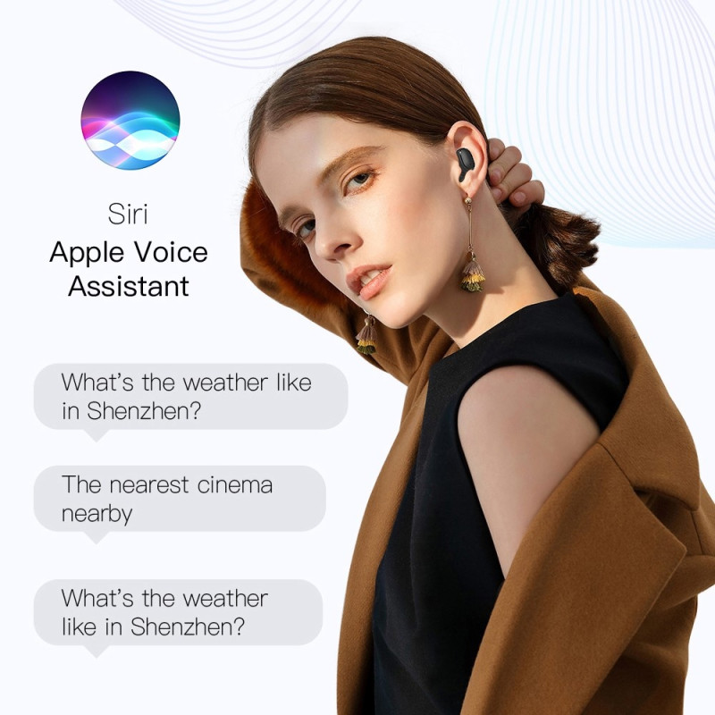 E6S Trådløse Hovedtelefoner HiFi Lyd Stereo Bluetooth In-Ear - Sort