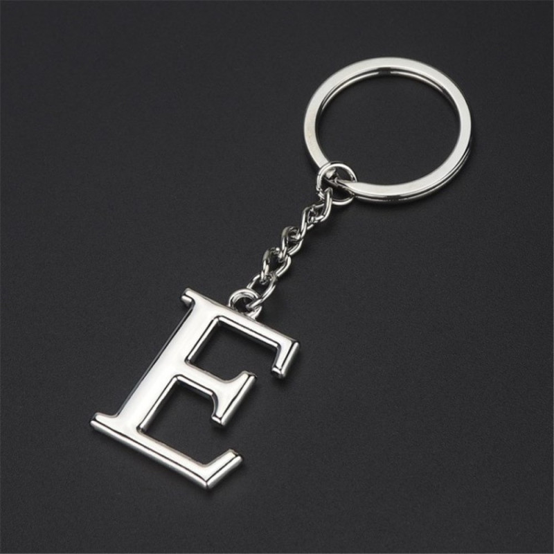 Stylish Keyring Letter Creative Zinc Alloy - Letter E