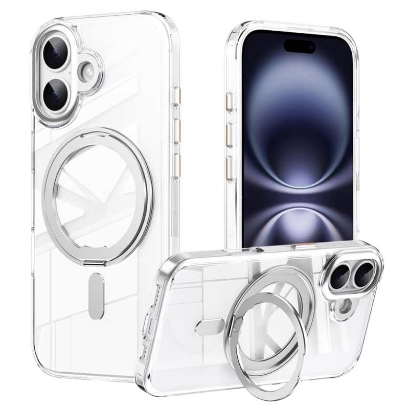 Deksel til iPhone 17 kompatibelt med MagSafe TPU akryl metall støtte matt mobildeksel