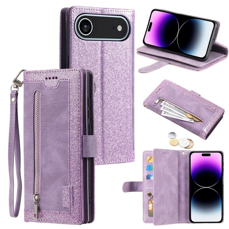 Til iPhone Air Deksel med glidelås og 9 kortspor