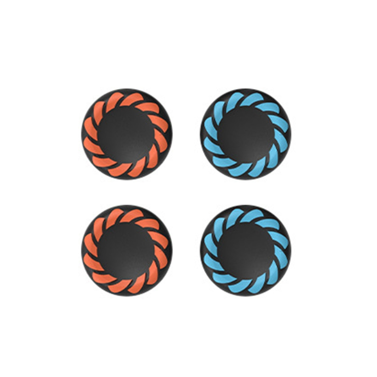 Compatible with Nintendo Switch 2 4 pcs Joy-Con thumb grips - orange+blue