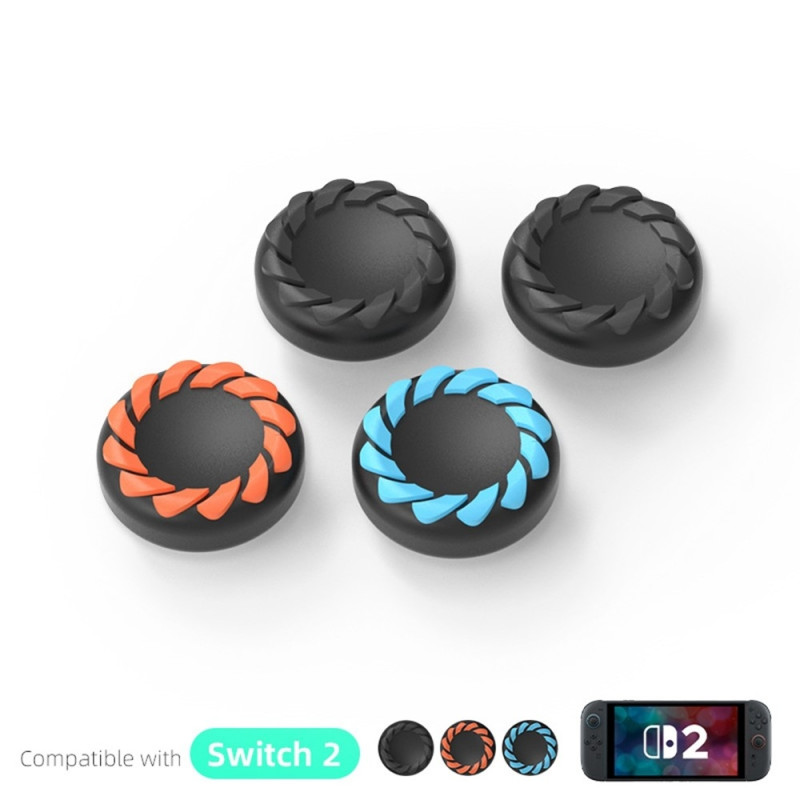 Compatible with Nintendo Switch 2 4 pcs Joy-Con thumb grips - orange+blue
