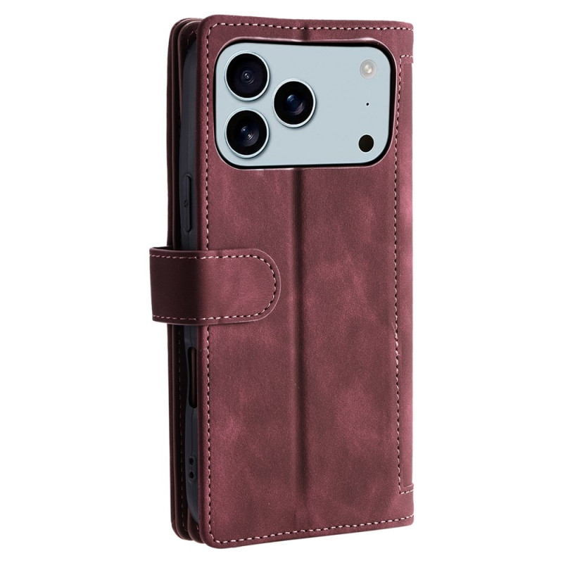 iPhone 17 Pro Max Kuori Vetoketjutaskulla ja 9 Korttipaikalla