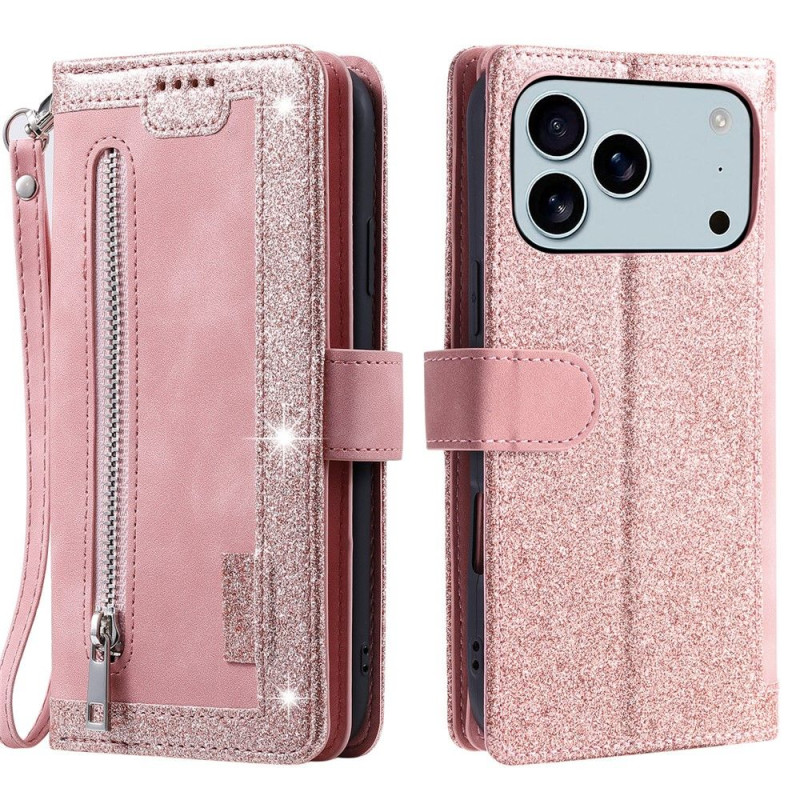 Til iPhone 17 Pro Max Etui med Lynlåslomme og 9 Kortlommer