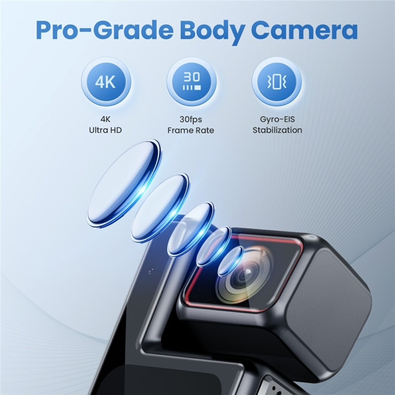 L17 1.69" 4K Action-kamera EIS Vapautettu Kosketusnäyttö Videokamera + 32GB Muistikortti