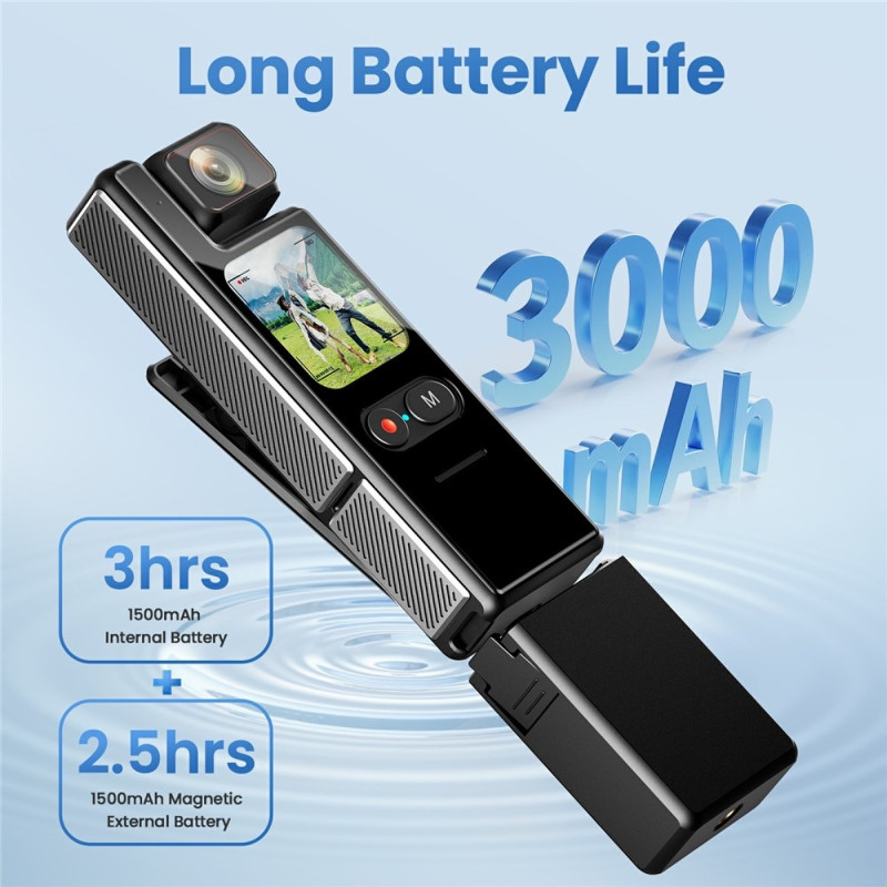 L17 1.69" 4K Action Camera EIS Anti-Shake Touch Screen Camcorder + 32GB Card