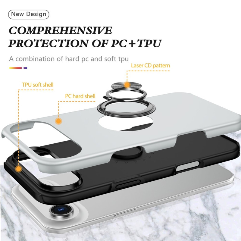 For iPhone Air Finger Ring Kickstand Hybrid Case