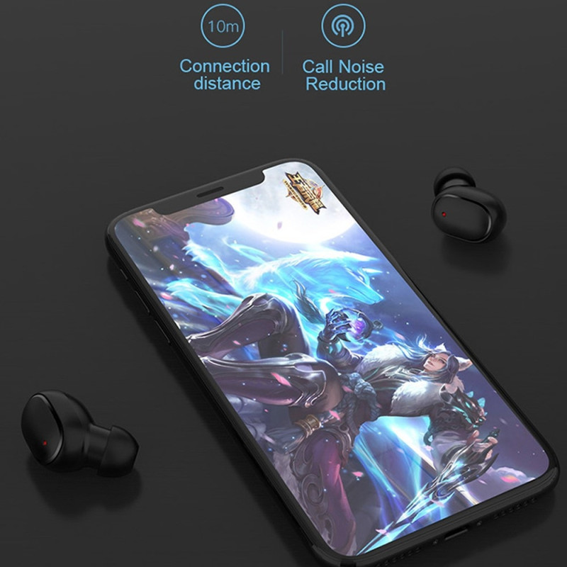 A6S PRO TWS Trådløse Hovedtelefoner HiFi Lyd Støjreducerende Bluetooth In-Ear - Hvid