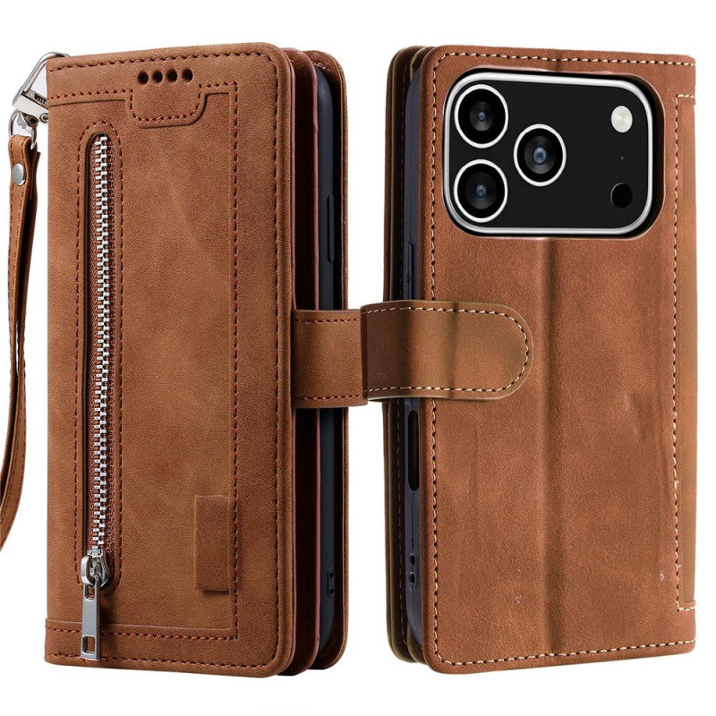 iPhone 17 Pro Kuori Vetoketjutaskulla ja 9 Korttipaikalla