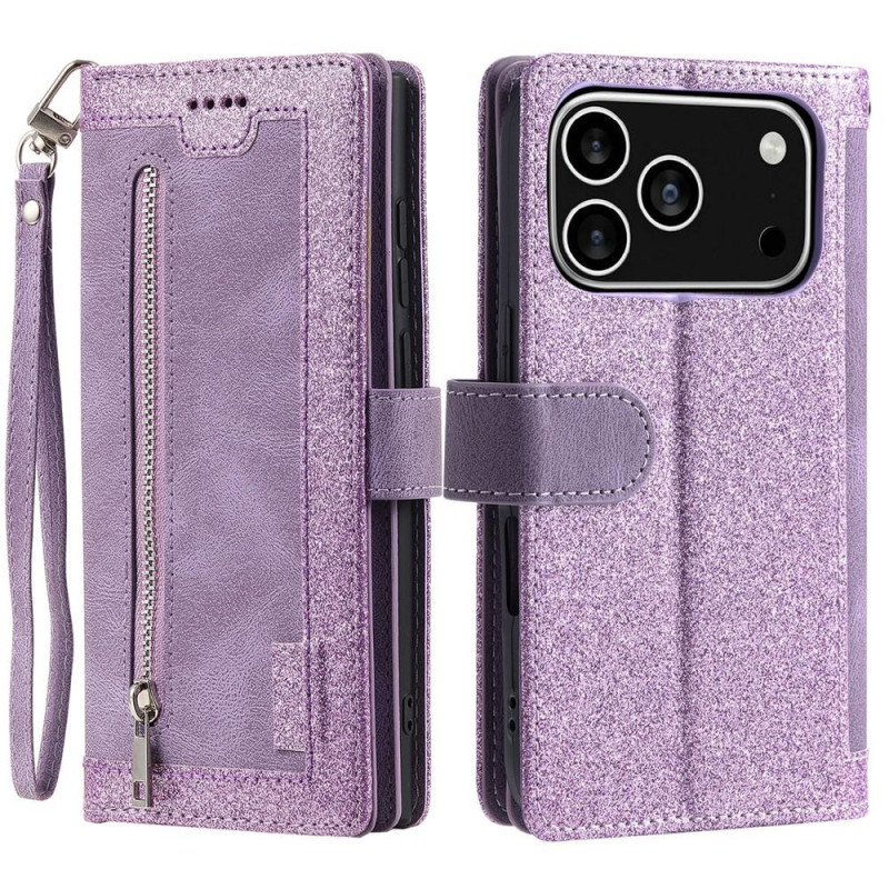 Til iPhone 17 Pro  Etui med Lynlåslomme og 9 Kortlommer