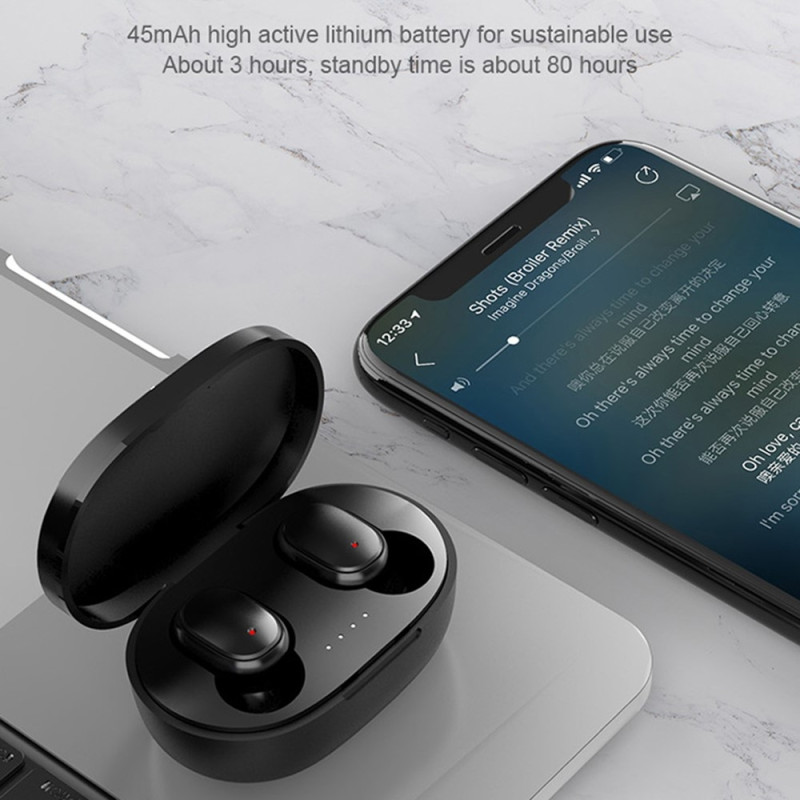 A6S PRO TWS Langattomat Kuulokkeet HiFi-Ääni Melunvaimennus Bluetooth Nappikuulokkeet - Vaaleanpunainen