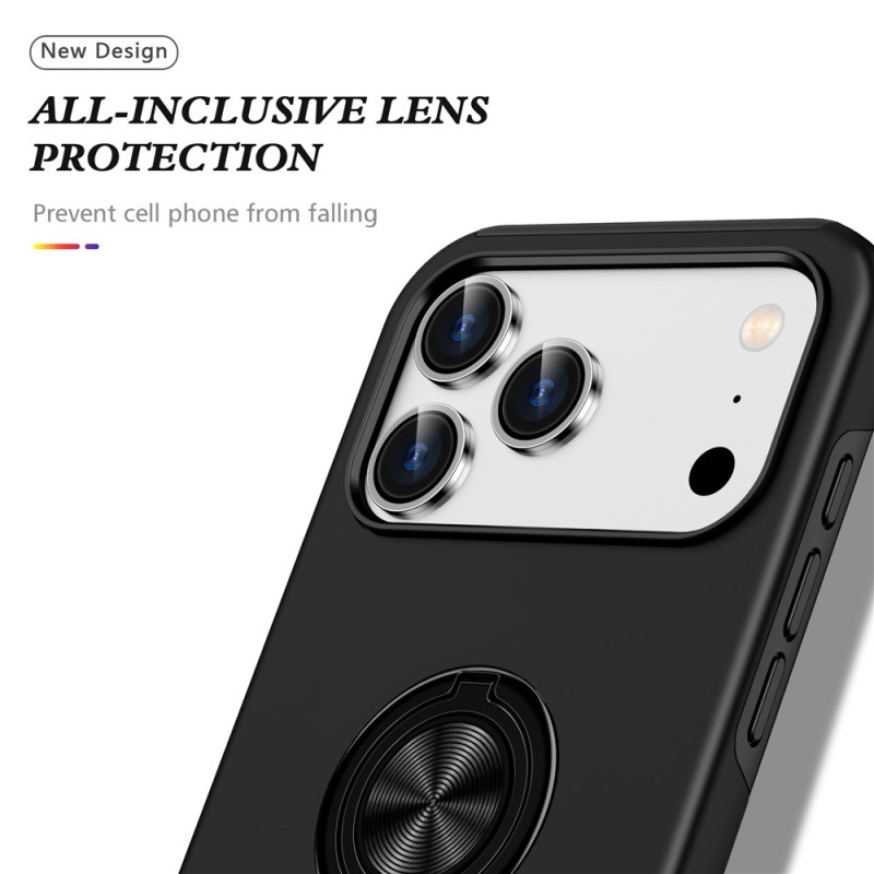 For iPhone 17 Pro Finger Ring Kickstand Hybrid Case
