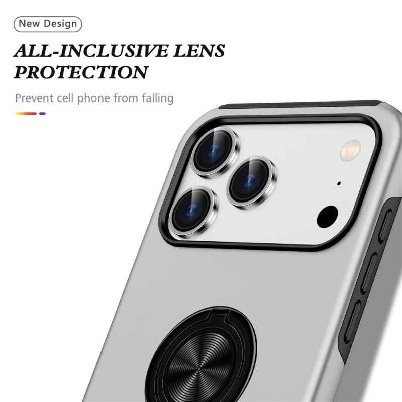 For iPhone 17 Pro Finger Ring Kickstand Hybrid Case