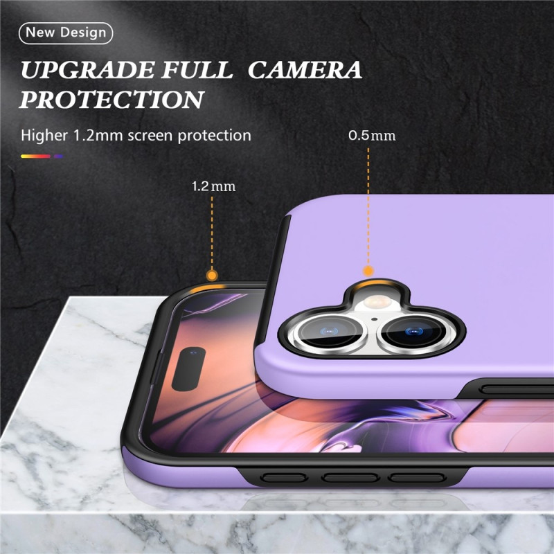 For iPhone 17 Finger Ring Kickstand Hybrid Case