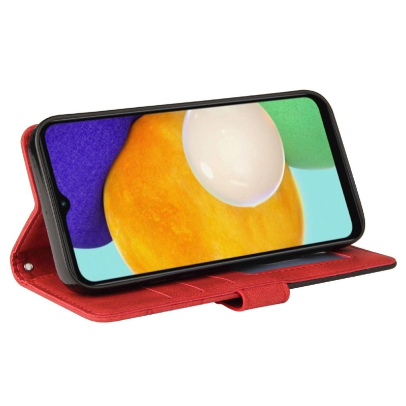 For Samsung Galaxy A14 5G KT Series - 1 Wallet Phone Case - Red/Black