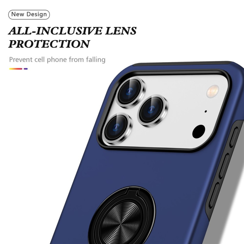 For iPhone 17 Pro Finger Ring Kickstand Hybrid Case